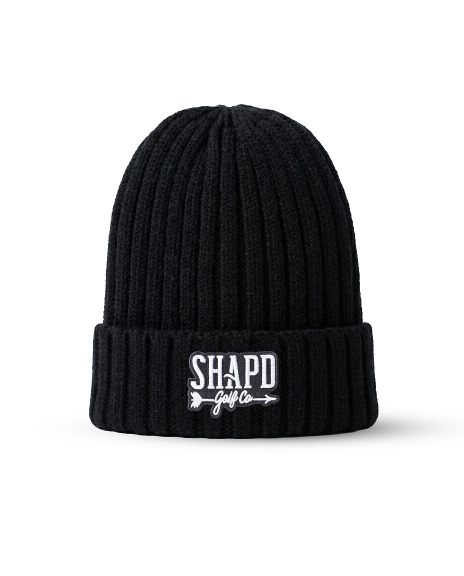 Cable Knit Patch Beanie