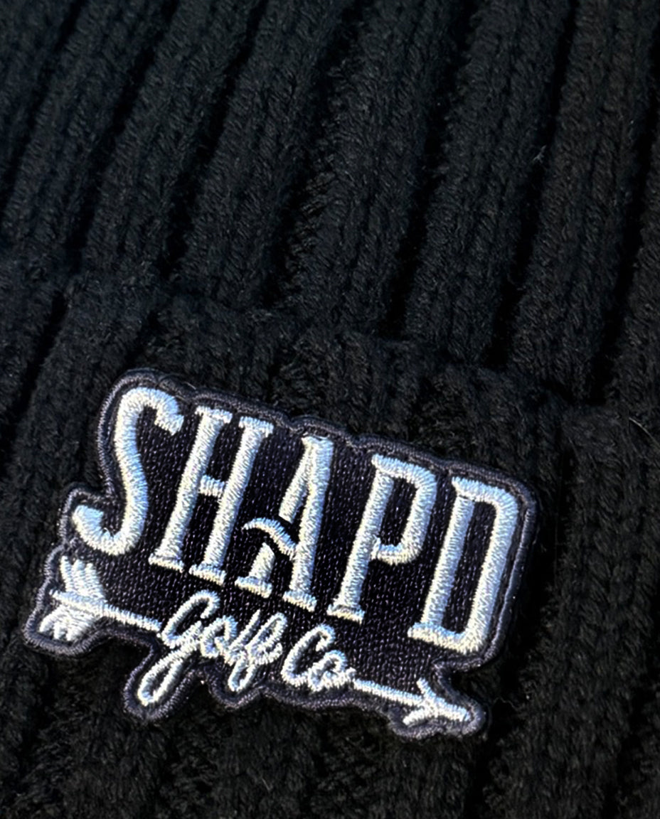 Cable Knit Patch Beanie