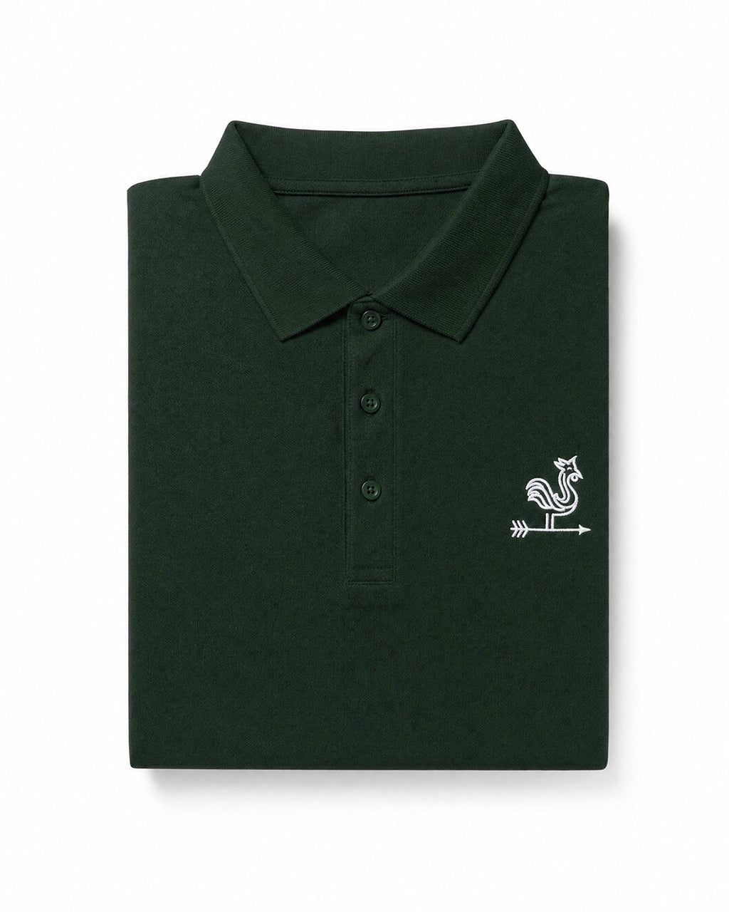 Embroidered Forest Green Polo