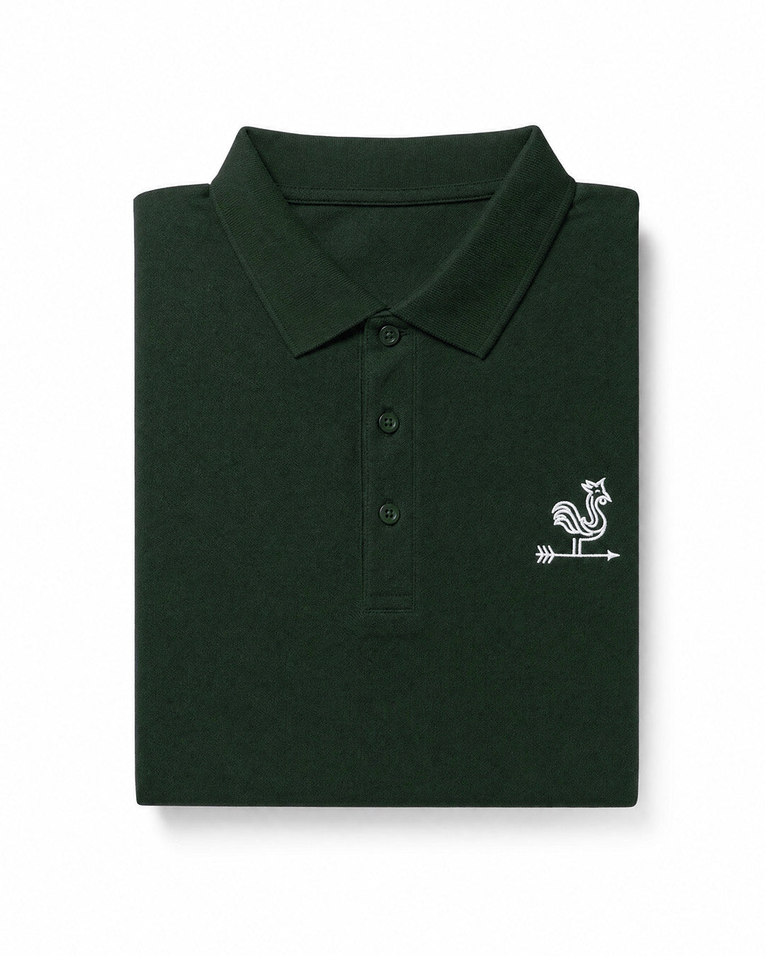 Embroidered Forest Green Polo