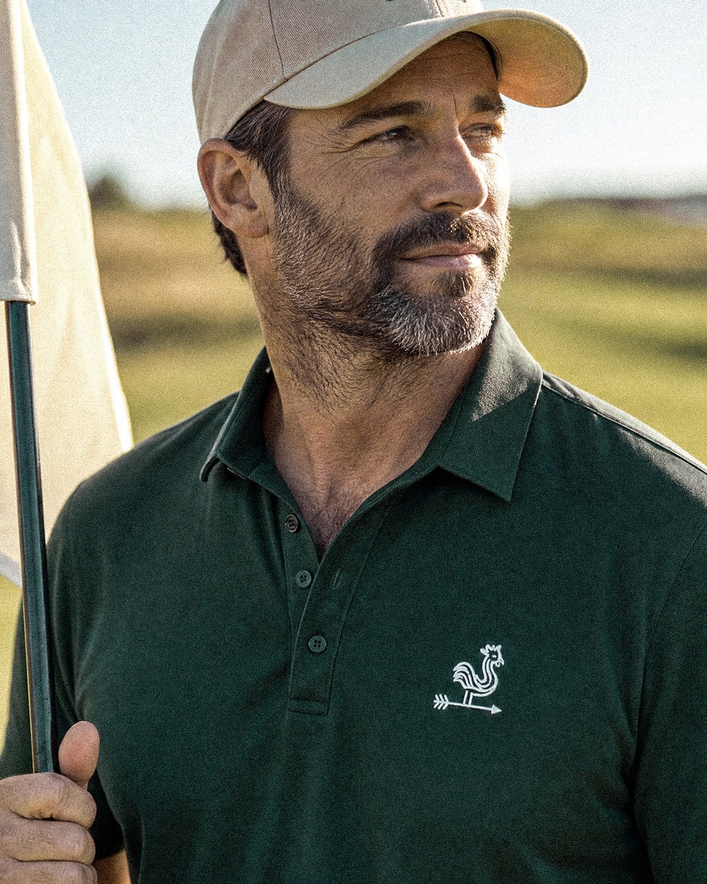 Embroidered Forest Green Polo