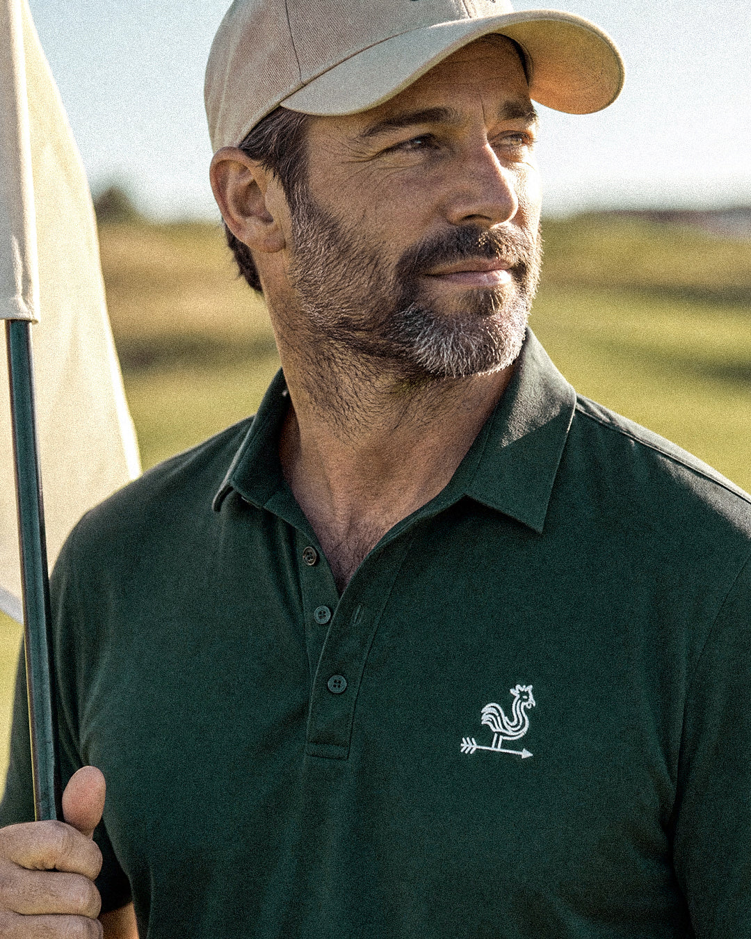 Embroidered Forest Green Polo