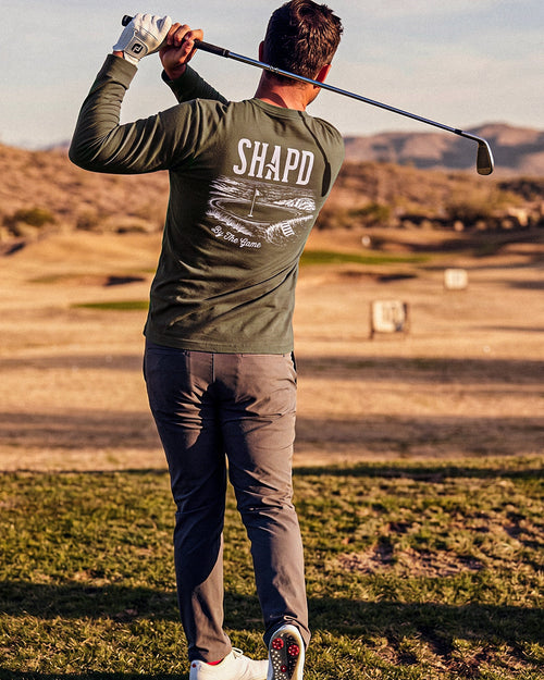 'SHAPD By The Game' Military Green Long-Sleeve Graphic Crew